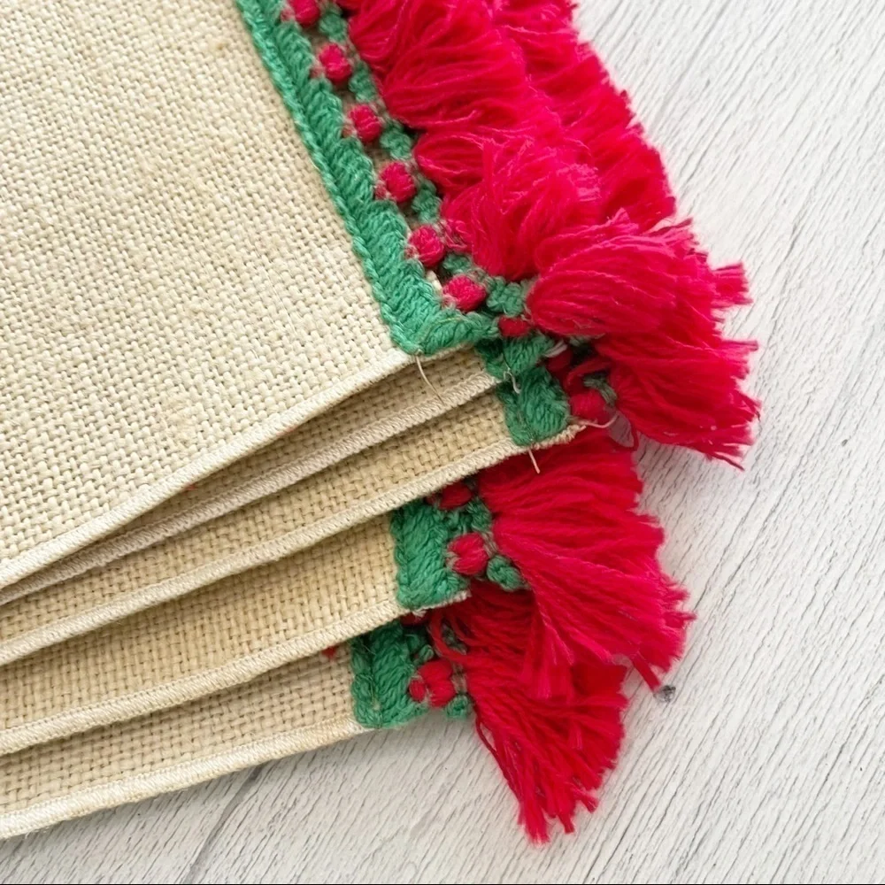 Vintage mcm burlap